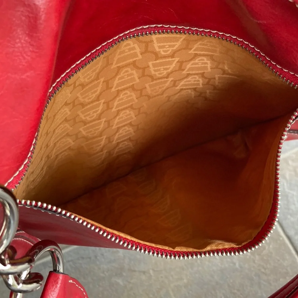 KATHY VAN ZEELAND.GORGEOUS RED PURSE! VERY WELL MADE. LIKE NEW. - Picture 12 of 16